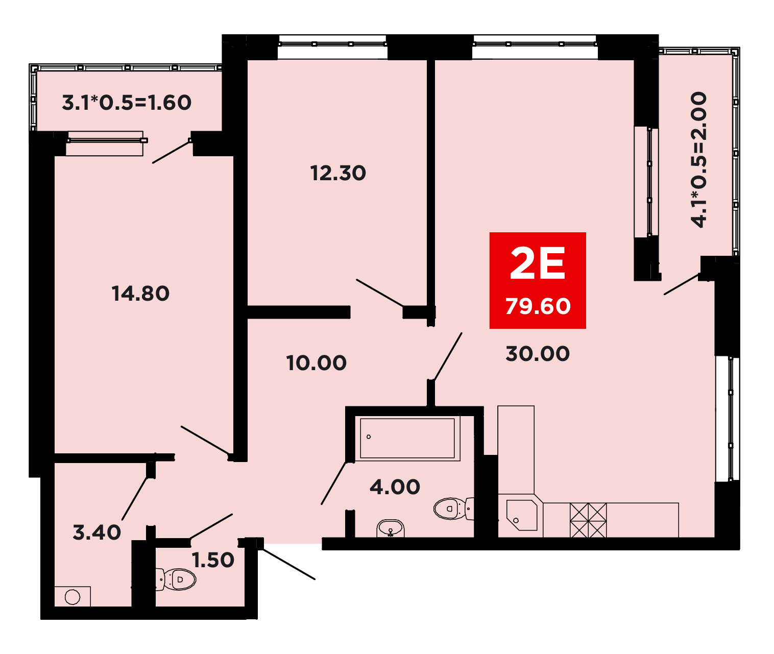 Планировка — Студия, 24,3 м²